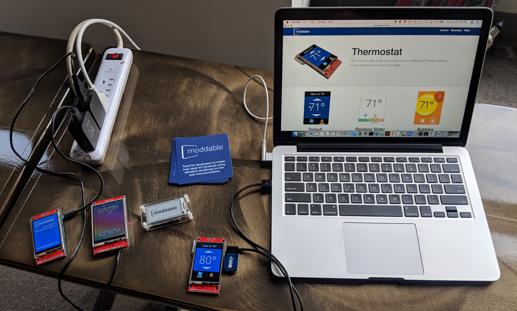 Image of Moddable demos from the Sketching in Hardware 2018 Science Fair