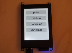 A Moddable One running a Christmas lights control app