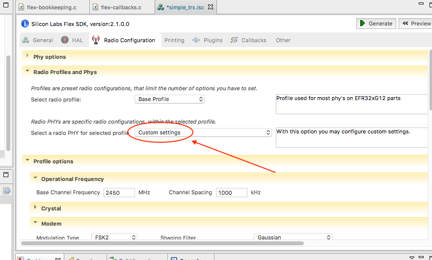 ISC Custom Settings