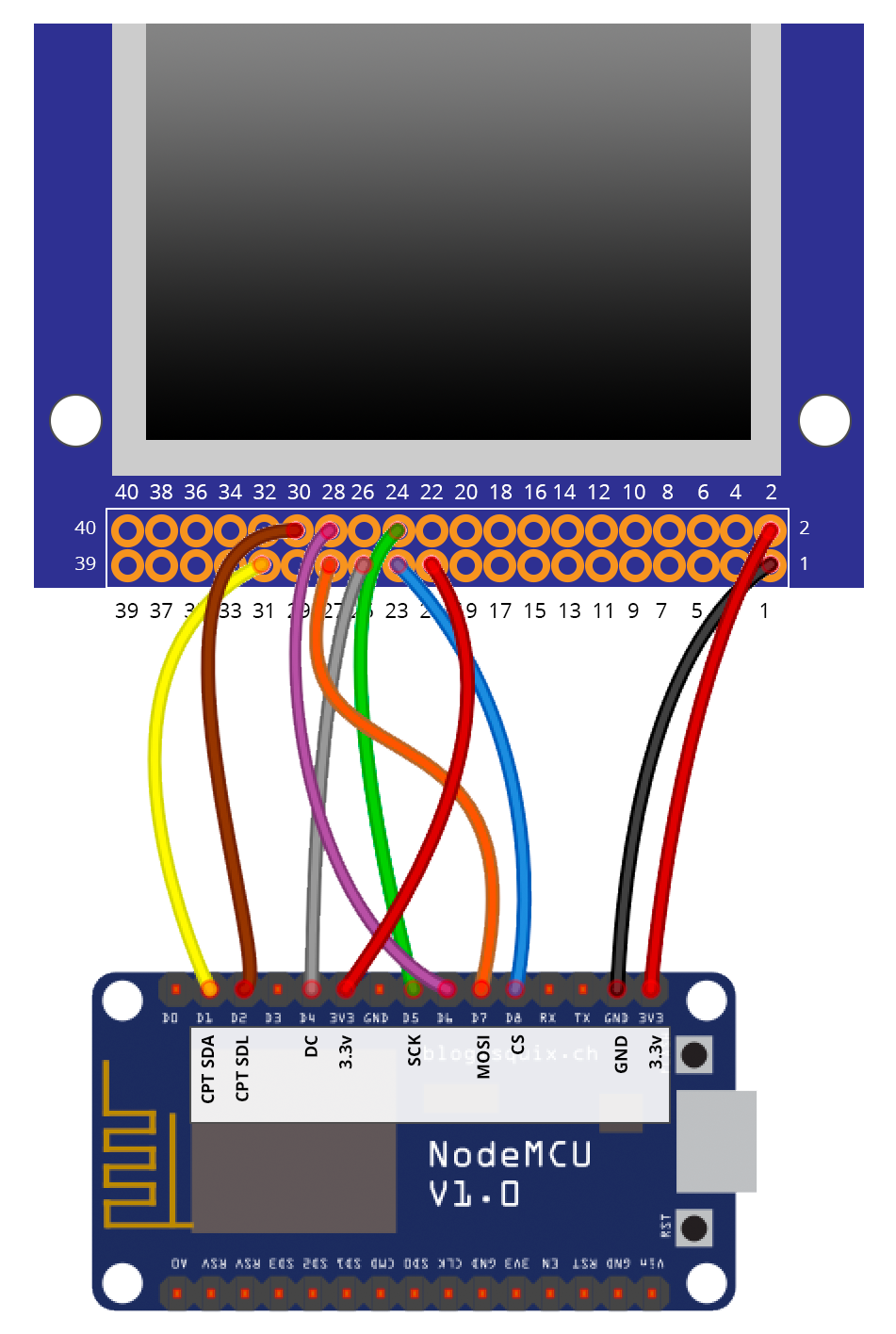Generic 2.4"-2.8" wiring illustration
