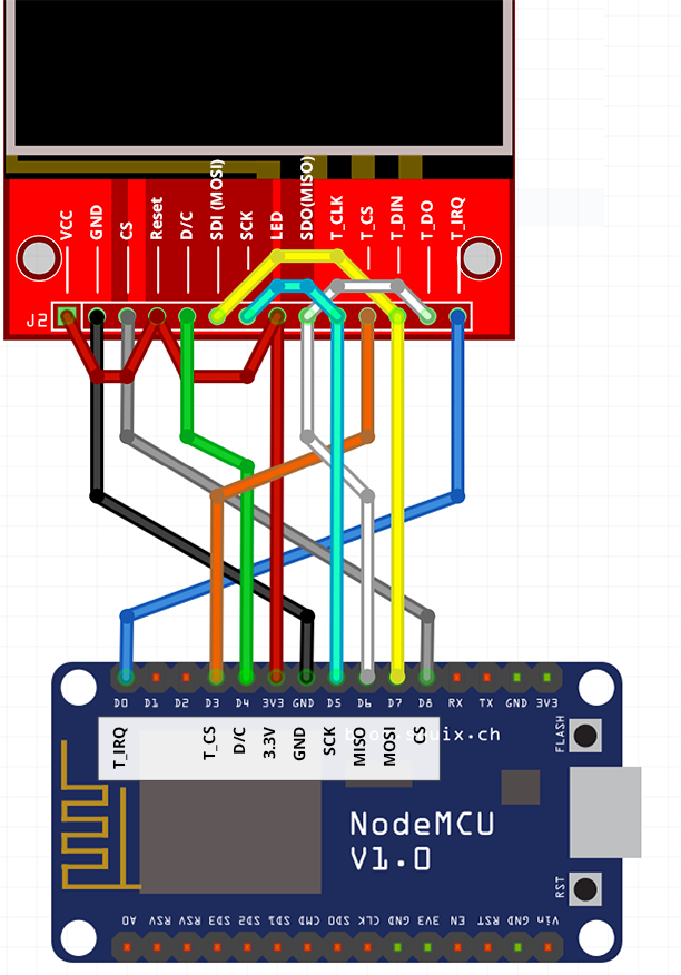 Generic 2.4"-2.8" wiring illustration